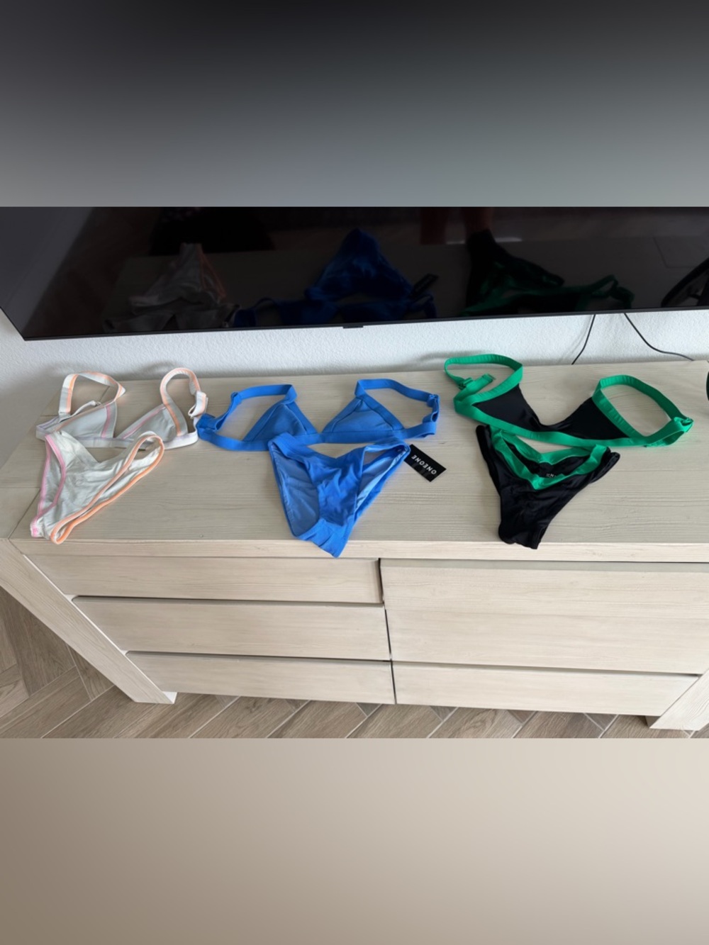 OneOne set of 3 Triangle Bikini Set - Women Swim size medium